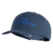 US Air Force Navy Letter Embroidered Retro Cotton Blend Snapback Cap - Navy OSFM
