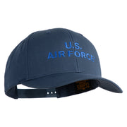 US Air Force Navy Letter Embroidered Retro Cotton Blend Snapback Cap - Navy OSFM
