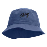 Chill Embroidered Bucket Hat - Periwinkle OSFM