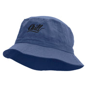 Chill Embroidered Bucket Hat - Periwinkle OSFM