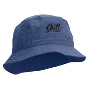 Chill Embroidered Bucket Hat - Periwinkle OSFM