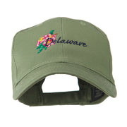 USA State Flower Delaware Peach Blossom Embroidered Cap