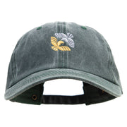 Double Geometric Birds Embroidered Cotton Twill Premium Pigment Dyed Cap