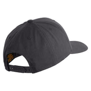 US Air Force Navy Letter Embroidered Retro Cotton Blend Snapback Cap - Charcoal OSFM