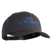 US Air Force Navy Letter Embroidered Retro Cotton Blend Snapback Cap - Charcoal OSFM