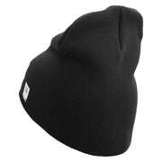 The Few The Proud Symbol Embroidered 8 Inch Solid Knit Short Beanie Made in USA - Blank OSFM