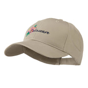 USA State Flower Delaware Peach Blossom Embroidered Cap