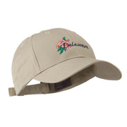 USA State Flower Delaware Peach Blossom Embroidered Cap