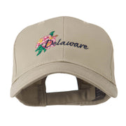 USA State Flower Delaware Peach Blossom Embroidered Cap