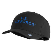 US Air Force Navy Letter Embroidered Retro Cotton Blend Snapback Cap - Black OSFM