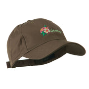 USA State Flower Delaware Peach Blossom Embroidered Cap