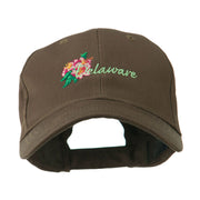 USA State Flower Delaware Peach Blossom Embroidered Cap