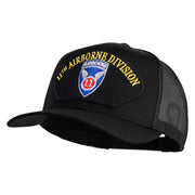 11th Airborne Division Patched Solid Cotton Twill Mesh Prostyle Cap - Black OSFM