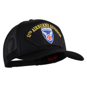 11th Airborne Division Patched Solid Cotton Twill Mesh Prostyle Cap - Black OSFM