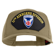 11th Airborne Division Patched Solid Cotton Twill Mesh Prostyle Cap - Khaki OSFM