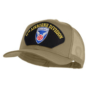 11th Airborne Division Patched Solid Cotton Twill Mesh Prostyle Cap - Khaki OSFM