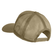 11th Airborne Division Patched Solid Cotton Twill Mesh Prostyle Cap - Khaki OSFM