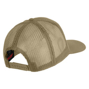 11th Airborne Division Patched Solid Cotton Twill Mesh Prostyle Cap - Khaki OSFM