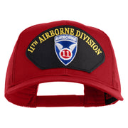 11th Airborne Division Patched Solid Cotton Twill Mesh Prostyle Cap - Red OSFM