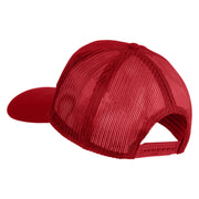 11th Airborne Division Patched Solid Cotton Twill Mesh Prostyle Cap - Red OSFM