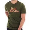 Stay Humble Graphic Design Ring Spun Combed Cotton Short Sleeve Deluxe Jersey T-Shirt - Army-Green XS