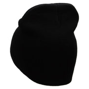 Pretty Savage Embroidered 8 Inch Acrylic Short Beanie - Black OSFM