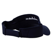 Washington Embroidered Cotton Twill Sun Visor - Navy OSFM