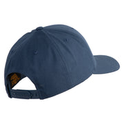 US Air Force Retired with Flag Embroidered Retro Cotton Blend Snapback Cap - Navy OSFM