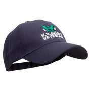 U.S Army Eagle Veteran Embroidered Low Profile Organic Cotton Cap - Navy OSFM