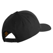 US Air Force Retired with Flag Embroidered Retro Cotton Blend Snapback Cap - Black OSFM