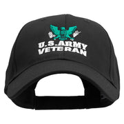 U.S Army Eagle Veteran Embroidered Low Profile Organic Cotton Cap - Black OSFM