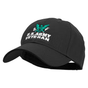 U.S Army Eagle Veteran Embroidered Low Profile Organic Cotton Cap - Black OSFM