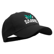 U.S Army Eagle Veteran Embroidered Low Profile Organic Cotton Cap - Black OSFM