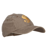 Dollar Sign Logo Embroidered Dyed Unstructured Cap