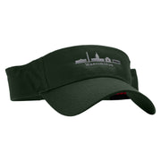 Washington Embroidered Cotton Twill Sun Visor - Dk-Green OSFM