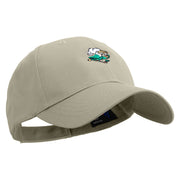 Brazil Bird Embroidered Low Profile Organic Cotton Cap - Olive OSFM