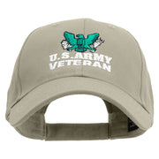 U.S Army Eagle Veteran Embroidered Low Profile Organic Cotton Cap - Olive OSFM