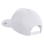 US Air Force Retired with Flag Embroidered Retro Cotton Blend Snapback Cap - White OSFM