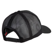 Vietnam Veteran Patched Solid Cotton Twill 5 panel Mesh Back Cap - Black OSFM