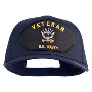 Veteran US Navy Patched Solid Cotton Twill Cap - Navy OSFM