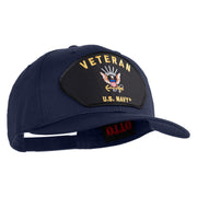 Veteran US Navy Patched Solid Cotton Twill Cap - Navy OSFM