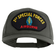 1st Special Forces Airborne Patched Solid Cotton Twill Mesh Prostyle Cap - Grey OSFM