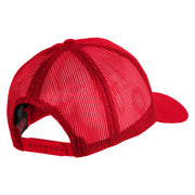 Vietnam Veteran Patched Solid Cotton Twill 5 panel Mesh Back Cap - Red OSFM