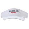 Beijing Embroidered Cotton Twill Sun Visor - White OSFM