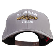 Golden US Submarine Veteran Embroidered Solid Cotton Twill Prostyle Cap - Grey OSFM