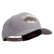 Golden US Submarine Veteran Embroidered Solid Cotton Twill Prostyle Cap - Grey OSFM