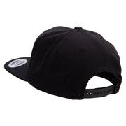 Italy Skull Embroidered Wool Blend Prostyle Snapback - Black OSFM