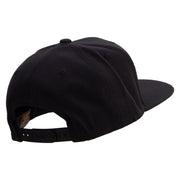 Italy Skull Embroidered Wool Blend Prostyle Snapback - Black OSFM