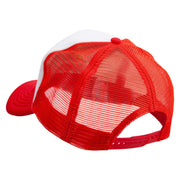 Will You Be My Valentine Embroidered Summer Foam Mesh Trucker Cap - Red-White OSFM