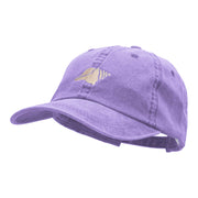 Conch Shell Embroidered Pigment Dyed Wash Caps